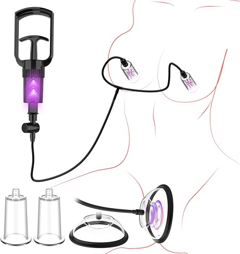 Muschipumpen Nippelpumpen Sex Spielzeug für die Frau, Vagina Klitoris Vakuumpumpe,Klitoris Nippelsauger mit Saugnäpfen & 2 Nippelpumpen Sexspielzeug, Sex Spielzeug für die Paare