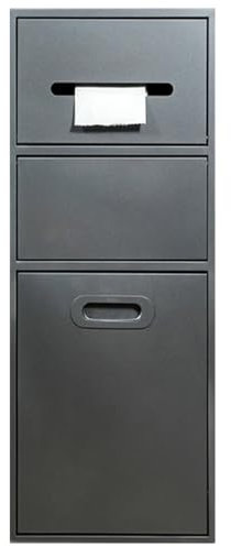 Rectangle Recessed Shower Shelves Niche, Water Proof Bathroom Toilet Paper Holders, Storage Cabinets with Door for Kitchen Bath Fixtures(Gray,23X67X14cm-9X26.4X5.5in)