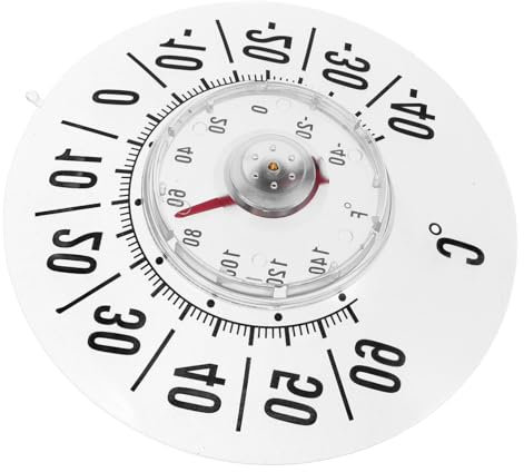 FONDOTIN Termometro Analogico Con Ventosa Per Finestra Misuratore Di Temperatura Per Interni Ed Esterni Strumento Di Precisione Per Sauna Giardino e Nursery Facile Da Installare Su