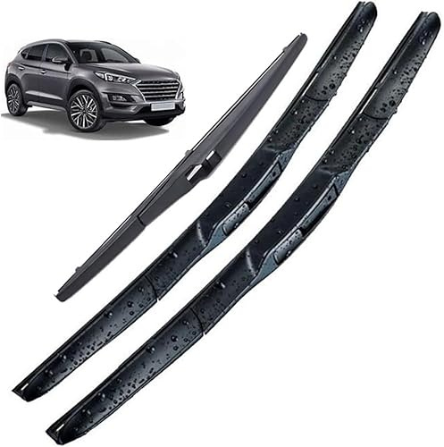 AlbaEUC Balais d'essuie-Glace Avant et arrière pour Hyundai Tucson TL 2016-2020 26 16 14，Brosses for vitres de Pare-Brise Lot de 3