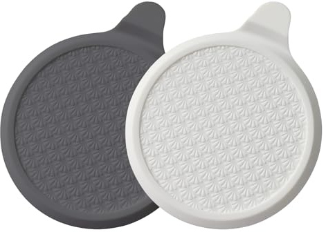 elzle Tappo per Scarico Universale, Con Ventosa, 18 cm Tappo Flessibile in Silicone per Vasca da Bagno, Lavandino, Cucina & Doccia (Grigio+Bianco)