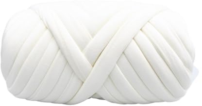 Handstickgarn, Super Chunky Cotton Yarn Multicolor Crochet Knitting DIY(250g White)