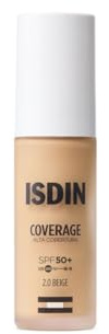 ISDIN Fotoprotector Coverage SPF 50+ 3.0 Sand Base de Maquillaje con Muy Alta Protección, 30 g