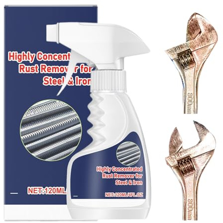 Fangssiy Dérouillant pour Métal,Spray Puissant et Rapide 120ml - Enlèvement Puissant De La Rouille sur Métal | pour Maison Salle De Bain Cuisine Garage Atelier Automobile Voiture Bateaux Camping-Cars