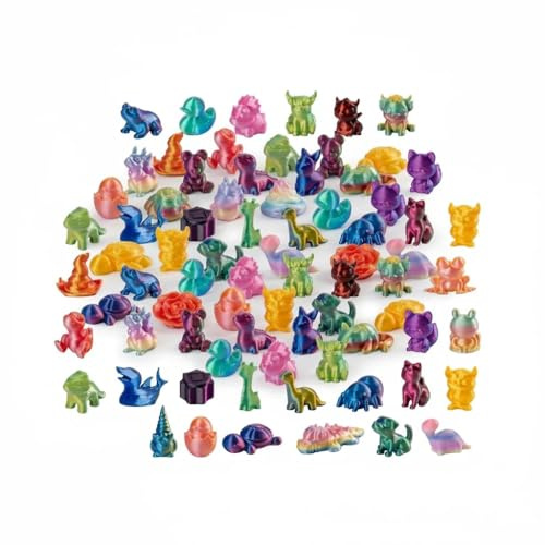 Mtbricey 40Pcs 3D Printed Mini Animal Figures 3D Printed Fidget Toys Cute Small Animal Models for Adults Desk Decor Collectibles Photography Props and Fidget Toys