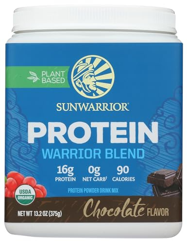 Sunwarrior Warrior Blend Organic (375g) Chocolate - Proteiner - Veganskt protein