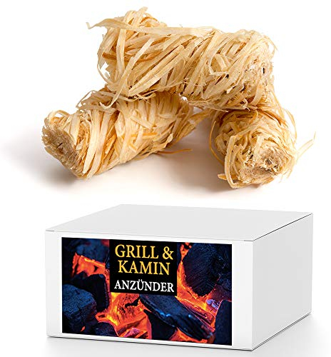 SaMore GmbH 30 kg Öko Kaminanzünder Grillanzünder Anzündwolle Holzwolle Anzünder Zündwolle