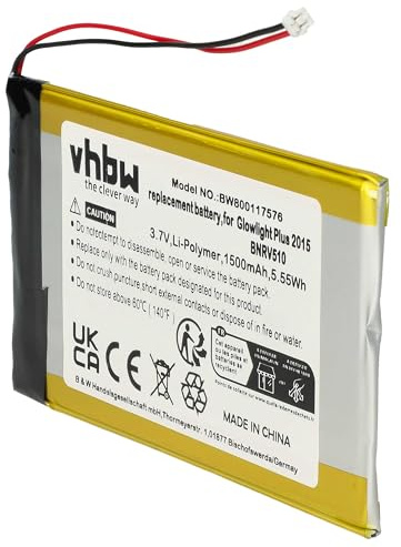 vhbw 1x Akku kompatibel mit Kobo Glo HD eBook Reader (1500 mAh, 3,7 V, Li-Polymer)
