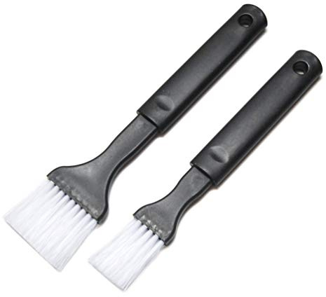 Hometeq 2 Pack - Nylon Bristle Pastry Brush for Basting, Baking, Cooking Food Brush