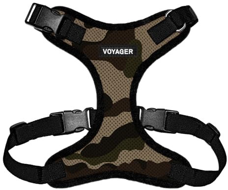 Voyager Step-In Lock Pet Harness – Allwetter-Mesh Verstellbares Step-in-Geschirr für Katzen und Hunde von Best Pet Supplies – Armee/Schwarzer Rand, XS