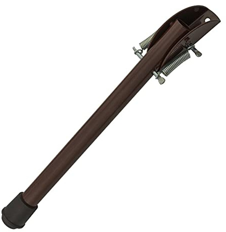 20 cm / 8 in Brown Kick Down Door Stop - Keep the Door Stay Open for Garage Gate Home Office Metal Door Stopper with Rubber Bumper