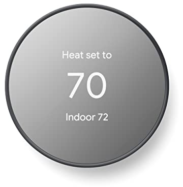 Google Nest Thermostat - Smart Thermostat for Home - Programmable Wifi Thermostat - Charcoal (Renewed)