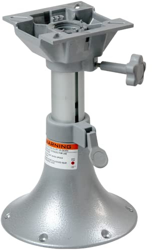 PONTTOR Stuhlfuß mit drehbarer Kopfplatte für Bootssitz Bootsstuhl Steuerstuhl, Höhenverstellung 33-43 cm