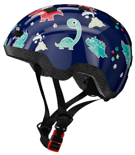 Kinder-/Kleinkind-Fahrradhelm für Säuglinge, Babys bis Kinder 1/2/3/4/5/6/7/8 Jahre, Kinderhelme im Alter von 1–2/2–4/3–5/5–8, Skateboard-Helme für Jungen und Mädchen, XS-Dinosaurier