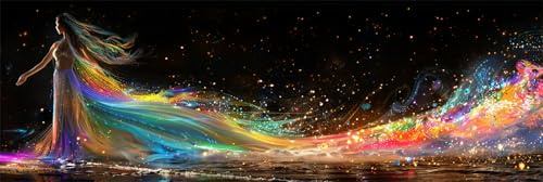 Oujkeef Mujer Pintar por Números Adultos Gran 100x300cm, Pintura por Números Cielo estrellado, DIY Pintura por Numeros kit Manualidades Adultos, Room Home Decor, Regalos Originales para Mujer -140