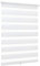 Sekey Doppelrollo Klemmfix ohne Bohren Doppelrollo Duo Rollo Schnurlos Rollo Faltrollo 115x150cm, Weiß