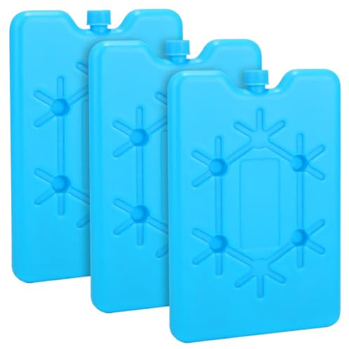 CHONGQILAO Pain de Glace pour Sac Isotherme, 3 Bloc Glace pour Glaciere, 200ml Réutilisables et Extra Plat, pour Voyage, Camping, Randonée, Garder Nourriture Fraîch