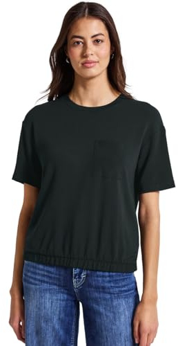 Street One dam-t-shirt med bröstficka, Pine Grove Green, 38