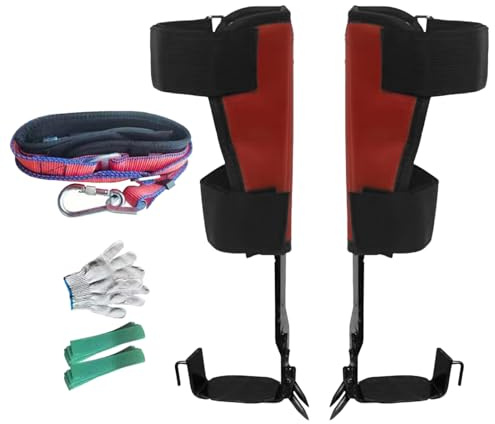 Kit d'équipement d'escalade d'arbre, outil d'escalade d'arbre, outils de travail des arbres, équipement d'escalade professionnel avec pédale antidérapante pour les activités de plein air