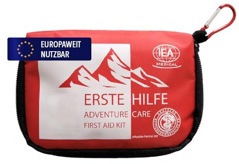 IEA Medical Kit di primo soccorso per attività all'aria aperta – compatti per farmacia da viaggio escursioni/campeggio/bicicletta, kit di emergenza con cerotto, compresse, forbici, pinzette, pinze per