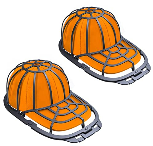 Haiou Rondelles de Casquette de Baseball pour Nettoyage dans Le Lave-Vaisselle et la Machine à Laver, Support de Protection pour Casquette de Baseball pour Adulte et Enfant - Lot de 2, Noir