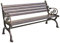 LOERSS Große Patio-gartenbank, Aluminium-parkbänke Für Den Außenbereich, Metallbänke Für Den Außenbereich, Parkhofmöbel, Außenbänke, Rostschutz, Für Den Parkhof-Veranda-Weg-Hof(150cm/59in)