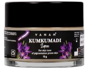 Vanan Kumkumadi Lepam - Avancerad ayurvedisk fläckbehandling med saffran och gurkmeja - effektiv lösning för pigmentering och pigmentfläckar. Mörka fläckar, hjälper till att minska ojämnheter
