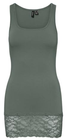 VERO MODA Damen Vmmaxi My Lace Long Tank JRS Noos, Laurel Wreath, Large