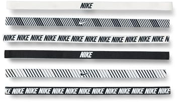 Nike Flex Classic 6PK Printed Fascia per capelli da donna White/Black/White One Size