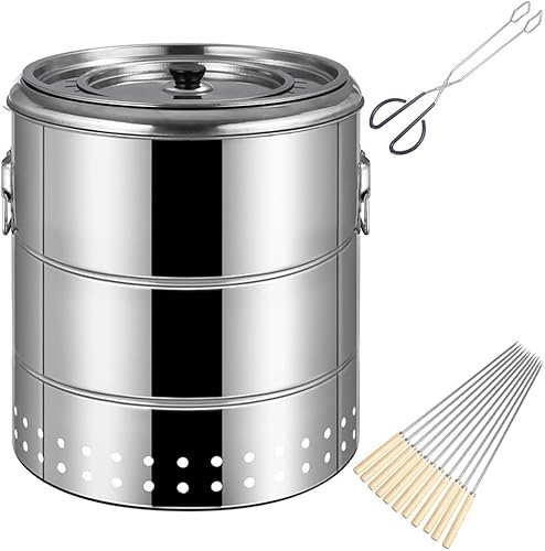 Barbecue sans fumée pour intérieur et extérieur, poêle suspendu, outil de barbecue au charbon, parfait pour la cuisine de fête