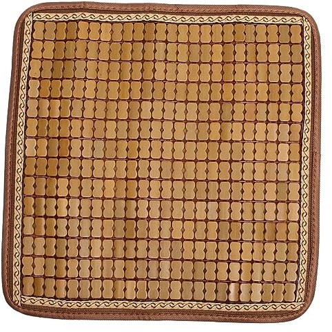 Mobestech Tapete De Bambú Refrescante para Asiento Cojín De Bambú 50x50 Cm Material Natural Antideslizante Adecuado para Hogar y Silla Diseño Versátil para Verano