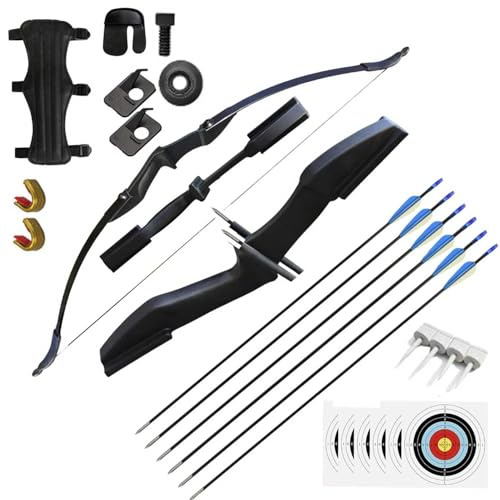 40lbs Recurve Takedown Bow Arrow Set for Youth Adult Practice Outdoor Archery Left & Right Handed