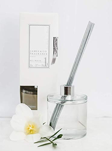 James & Co No.1 White (Wild Flower, Cotton & Lilac) 300ml Home Fragrance Reed Diffuser Set