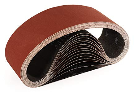 Sruhrak Slipband 3 x 21 tum, 15-pack 75 x 533 mm 240 korn slipband för bandslipmaskiner