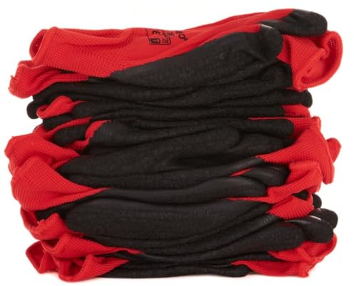 KNM TRADE Gants de travail - Gants de montage solides avec revêtement en latex, Taille 9-12 paires