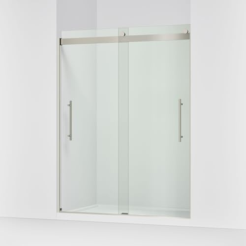 KOHLER 702423-L-BNK LEVITY™ PLUS 5/16 SHOWER DOOR 78x 59-5/8 with Vertical Ladder Handle in Brushed Nickel