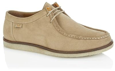 Silver Street London Sydney Chaussures bateau à lacets en daim pour homme, sable, 42 1/3 EU