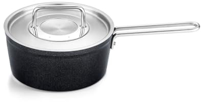 Fissler Adamant/Aluminium-Stielkasserolle (Ø 18 cm, 2 Liter) beschichtet, mit Metall-Deckel, antihaftend - Induktion