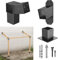 Antsky Modern Pergola Kit – Edelstahl, 15° Wandhalterungen, 9,1 x 9,1 cm, Silbergrau, UV-Schutz, wetterfest