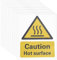 LT Easiyl Confezione da 10 adesivi con scritta Caution Hot Surface, 11 cm x 9 cm, autoadesivi, promemoria per superfici calde