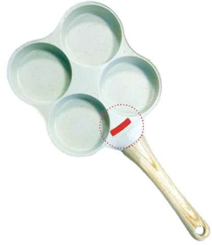 VENTEO - Poêle Pancake Multi Compartiments | Poêle Inox Compatible Poêle Induction | Revêtement Aluminium | Cuisson Uniforme Omelettes Pancakes Œufs Bacon | Format Familial Type Casserole Induction