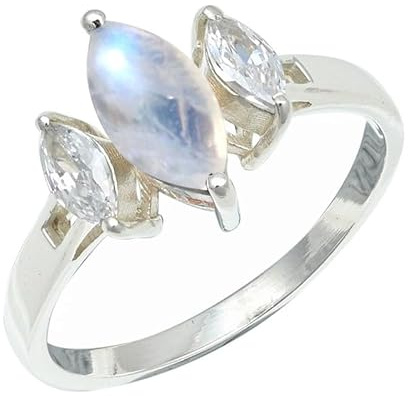 SILVERTROVE Ädelstensring man och kvinna 925 sterling silver handgjorda presentsmycken CRG1244AA
