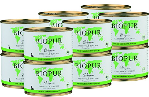 Bio Premium Hundefutter Vegan, Kartoffel & Zucchini für Hunde 12x400g