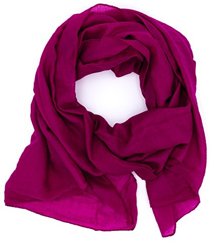 DOLCE ABBRACCIO by RiemTEX WILD CAT Damen Schal Halstuch Tuch aus Chiffon für Frühling Sommer Ganzjährig (Magenta)