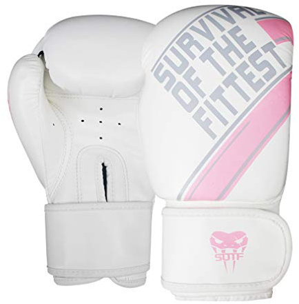 SXFJF Guantoni da Boxe da Allenamento, Pelle Sintetica per Uomini E Donne (6 Once 8 Once 10 Once 12 Once), Possono Essere Usati Come Guanti da Combattimento O Guanti da Borsa,Rosa,12oz