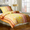 HENGWEI Baumwolle Bettwäsche 140x200 aus 100% Baumwolle Kuschelige Bettwäsche-Sets für Allergiker mit Reißverschluss, Bettbezug 140 x 200 + Kissenbezug 70x90, Gelb Blumen Streifen,120 g/m²
