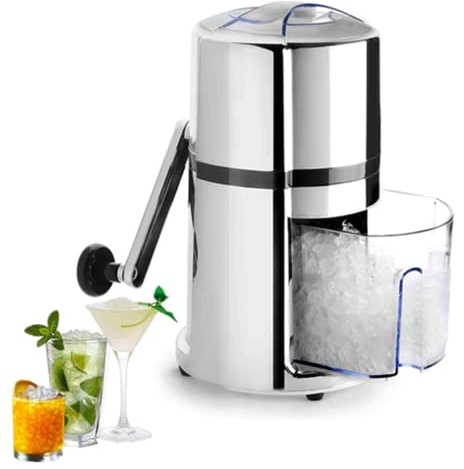 XKONG Manual Ice Crusher With,Ice Crusher ,Manual Rotary Ice Crusher,Crushes Ice to Your Desired Fineness ,Non-Slip Easy to Use Ice Crusher Hand Crank