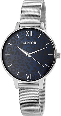 Raptor Damen-Uhr Leonie Edelstahl Meshband Elegant Leo Analog Quarz RA10240