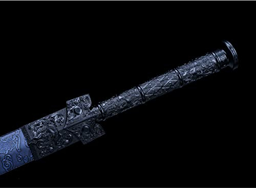 LQSMX sword Chinesisches Schwert/scharf/Katana Schwert echt Zweihändiges Schwert, Langes Schwert 42.5in Schwerter echte Waffen Handgeschmiedeter Manganstahl