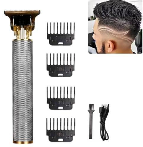 Trimmer, 2024 Nuovo tagliacapelli senza fili, tagliacapelli per uomo, bordatori per attaccatura dei capelli maschile, tagliacapelli per uomo, kit per tagliare i capelli (Argento)